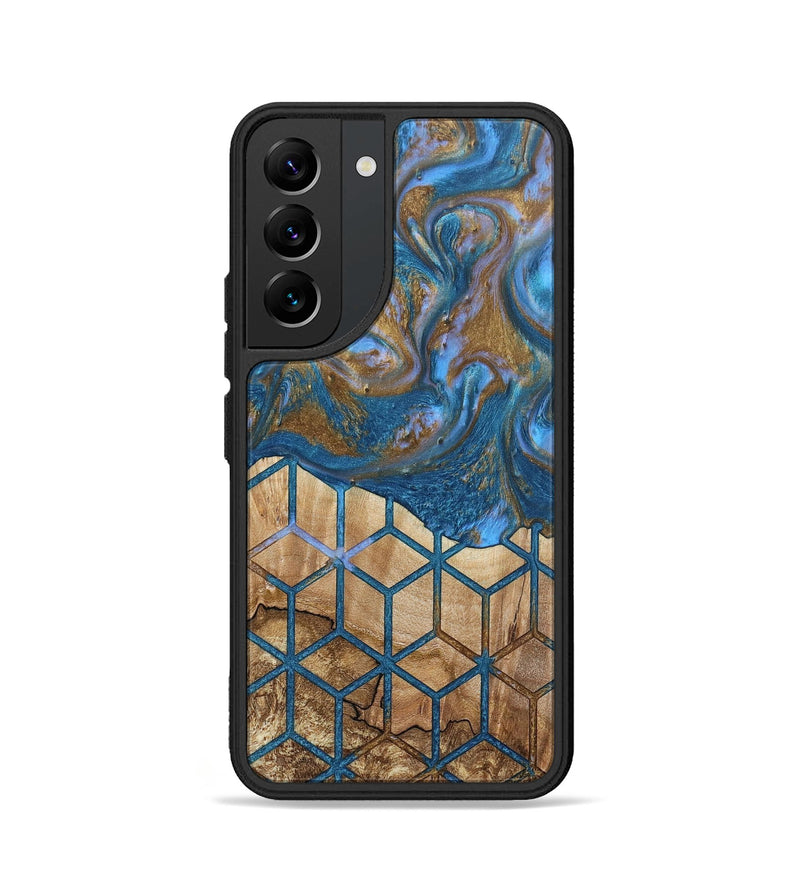 Galaxy S22 Wood+Resin Phone Case - Hailee (Pattern, 693424)