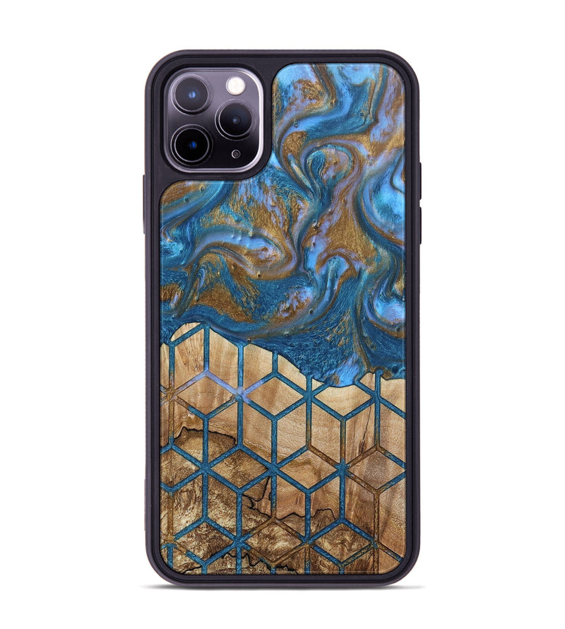 iPhone 11 Pro Max Wood+Resin Phone Case - Hailee (Pattern, 693424)
