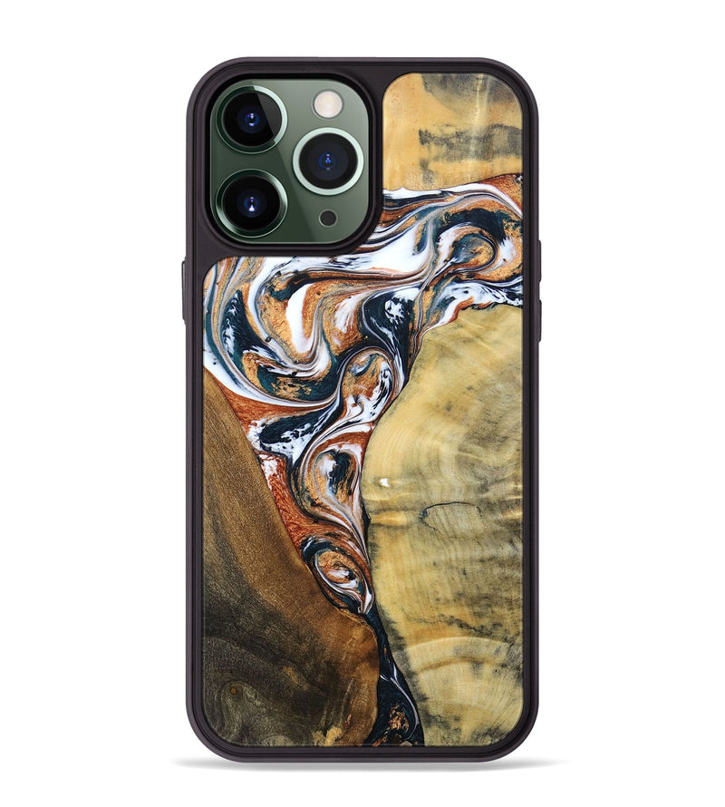 iPhone 13 Pro Max Wood+Resin Phone Case - Fabian (Mosaic, 693455)