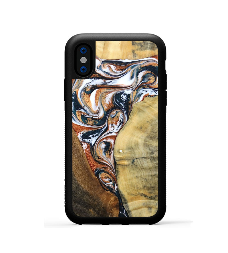 iPhone Xs Wood+Resin Phone Case - Fabian (Mosaic, 693455)