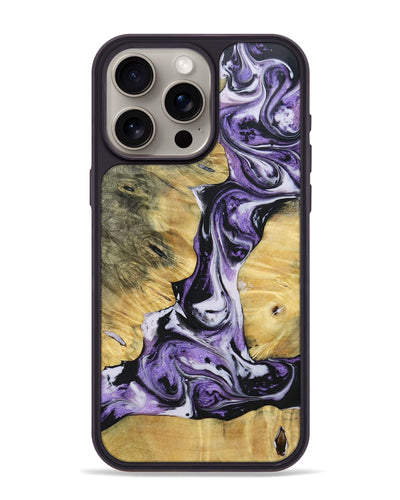iPhone 15 Pro Max Wood+Resin Phone Case - Aitana (Mosaic, 693458)