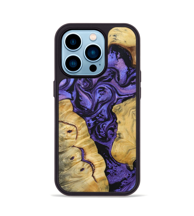 iPhone 14 Pro Wood+Resin Phone Case - Billie (Mosaic, 693462)