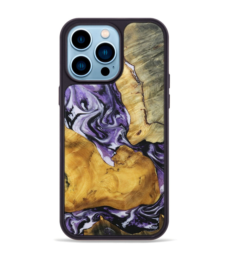 iPhone 14 Pro Max Wood+Resin Phone Case - Corbin (Mosaic, 693466)
