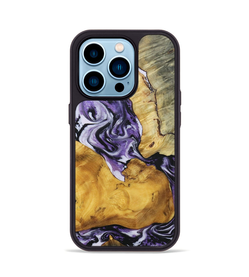 iPhone 14 Pro Wood+Resin Phone Case - Corbin (Mosaic, 693466)