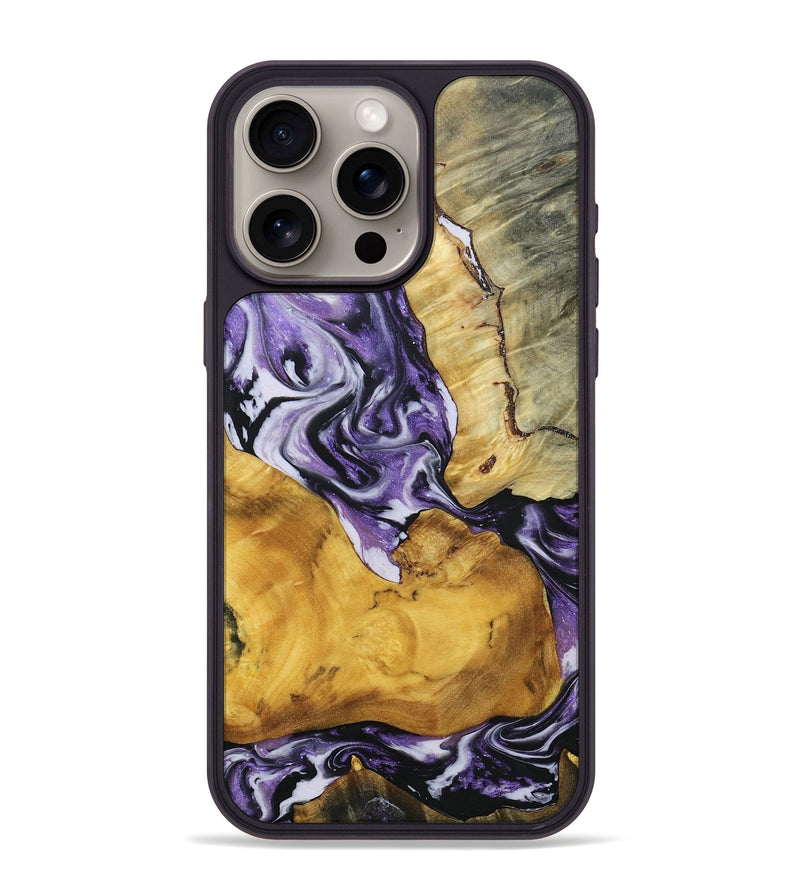 iPhone 15 Pro Max Wood+Resin Phone Case - Corbin (Mosaic, 693466)