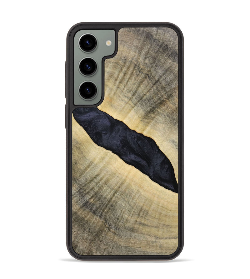 Galaxy S23 Plus Wood+Resin Phone Case - Audrey (Pure Black, 693469)