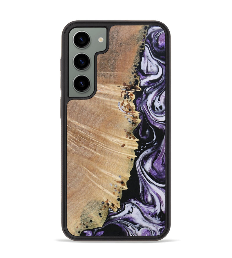 Galaxy S23 Plus Wood+Resin Phone Case - Raquel (Purple, 693532)