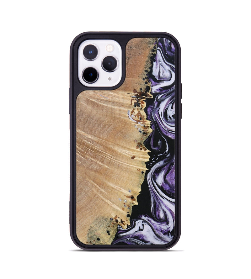 iPhone 11 Pro Wood+Resin Phone Case - Raquel (Purple, 693532)