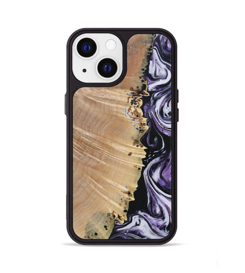 iPhone 13 Wood+Resin Phone Case - Raquel (Purple, 693532)