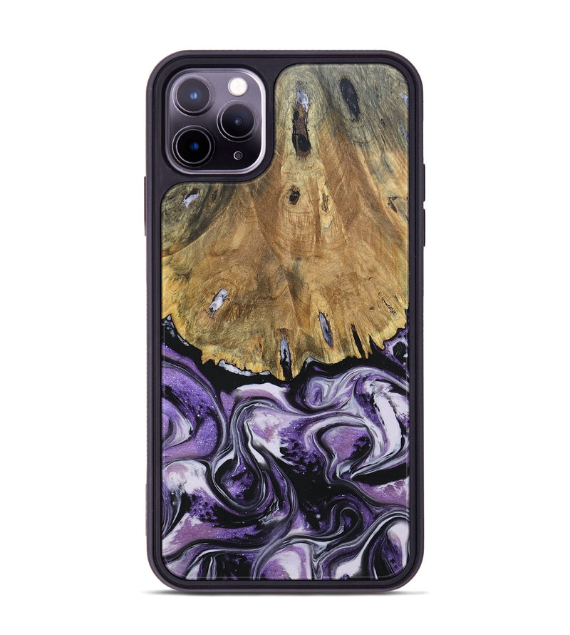 iPhone 11 Pro Max Wood+Resin Phone Case - Marlee (Purple, 693544)