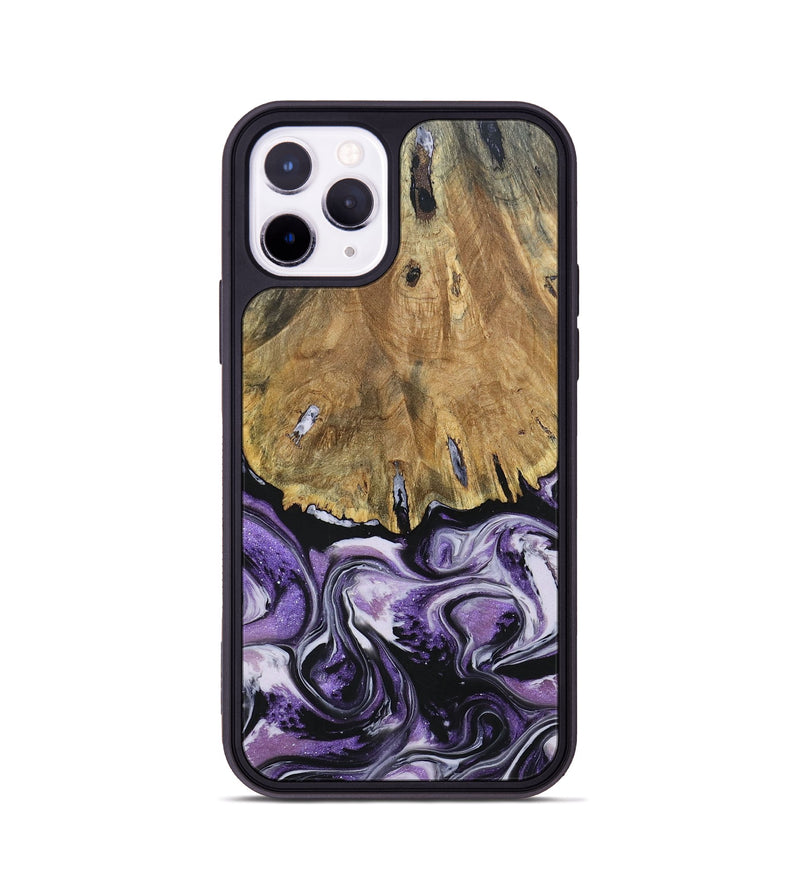 iPhone 11 Pro Wood+Resin Phone Case - Marlee (Purple, 693544)