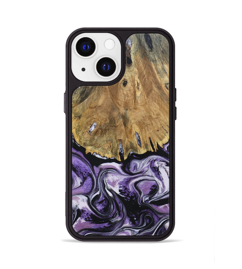 iPhone 13 Wood+Resin Phone Case - Marlee (Purple, 693544)