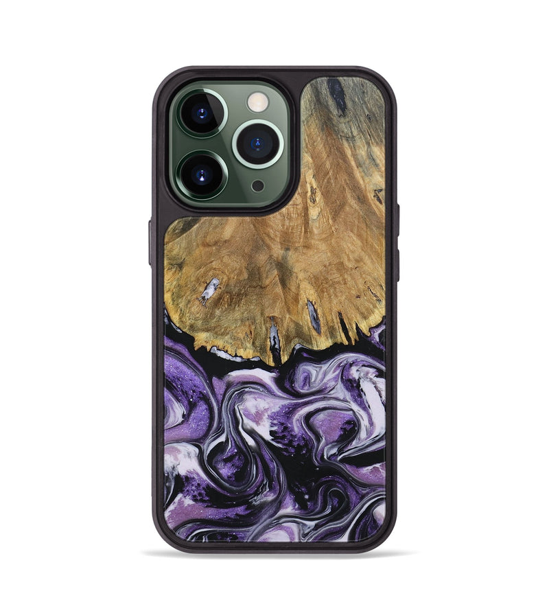 iPhone 13 Pro Wood+Resin Phone Case - Marlee (Purple, 693544)