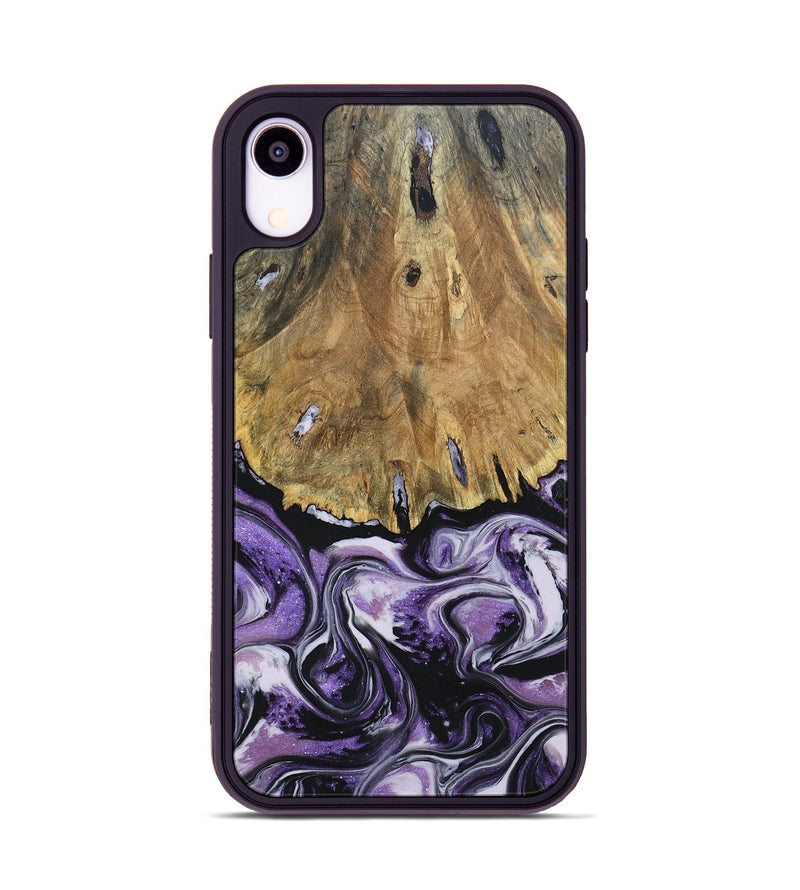 iPhone Xr Wood+Resin Phone Case - Marlee (Purple, 693544)