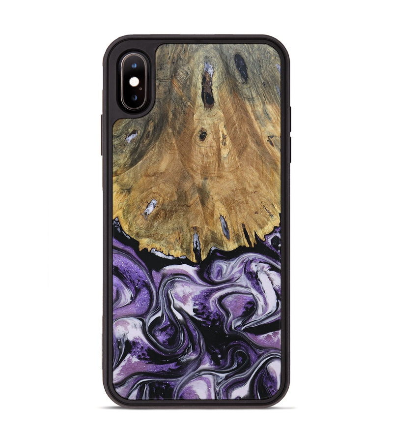 iPhone Xs Max Wood+Resin Phone Case - Marlee (Purple, 693544)