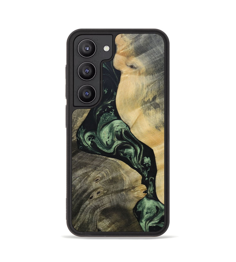 Galaxy S23 Wood+Resin Phone Case - Ashlee (Green, 693560)