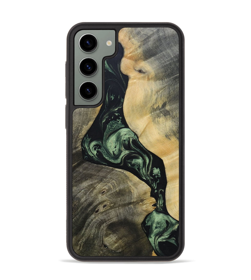 Galaxy S23 Plus Wood+Resin Phone Case - Ashlee (Green, 693560)