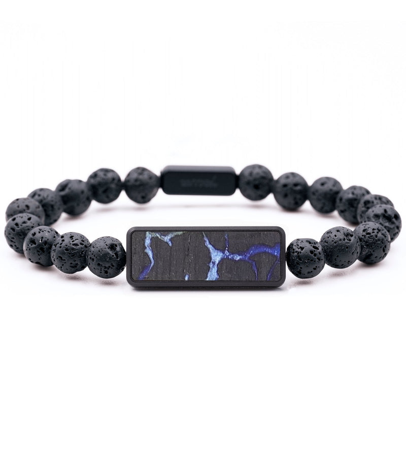 Lava Bead Wood+Resin Bracelet - Oscar (Fire & Ice, 693636)