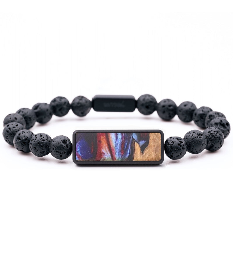 Lava Bead Wood+Resin Bracelet - Jenifer (Fire & Ice, 693664)