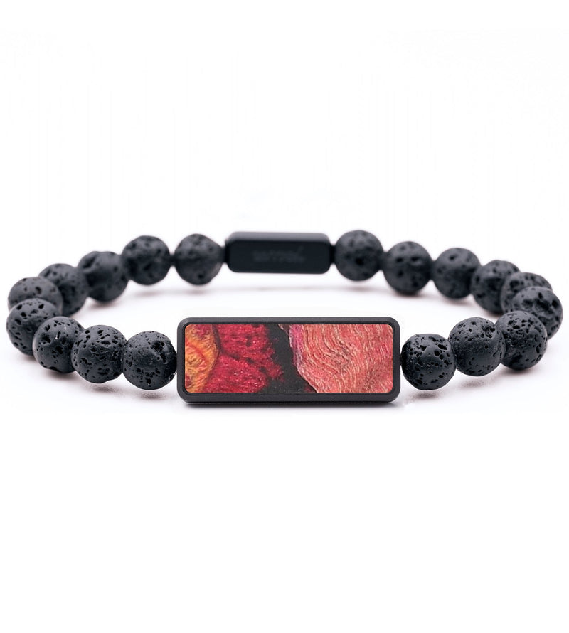 Lava Bead Wood+Resin Bracelet - Hannah (Fire & Ice, 693671)