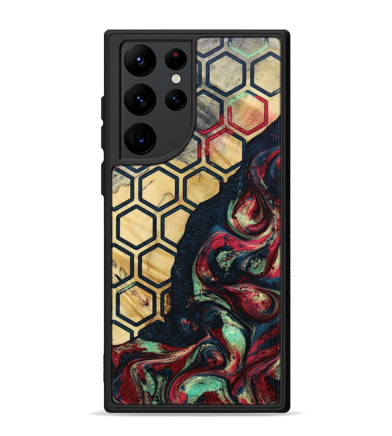 Galaxy S22 Ultra Wood+Resin Phone Case - Darlene (Pattern, 693679)