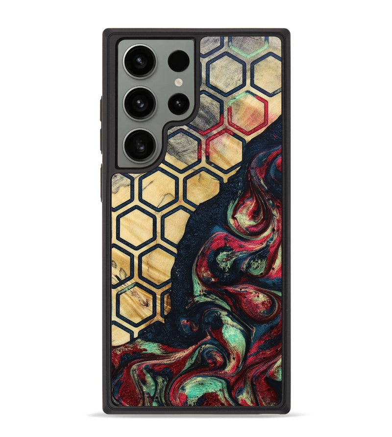 Galaxy S23 Ultra Wood+Resin Phone Case - Darlene (Pattern, 693679)
