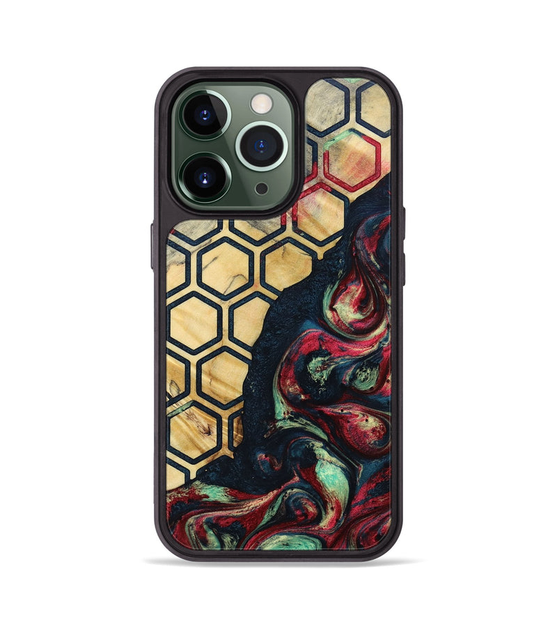 iPhone 13 Pro Wood+Resin Phone Case - Darlene (Pattern, 693679)