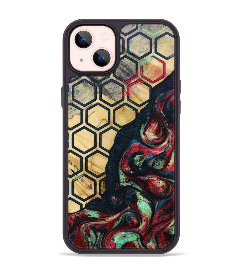 iPhone 14 Plus Wood+Resin Phone Case - Darlene (Pattern, 693679)