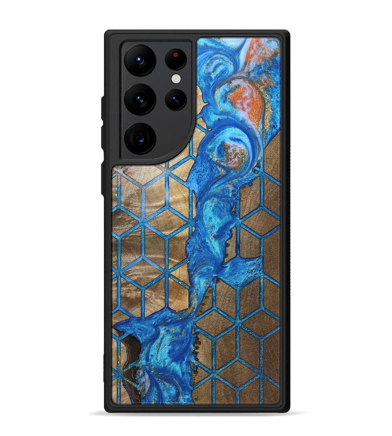 Galaxy S22 Ultra Wood+Resin Phone Case - Terrance (Pattern, 693680)