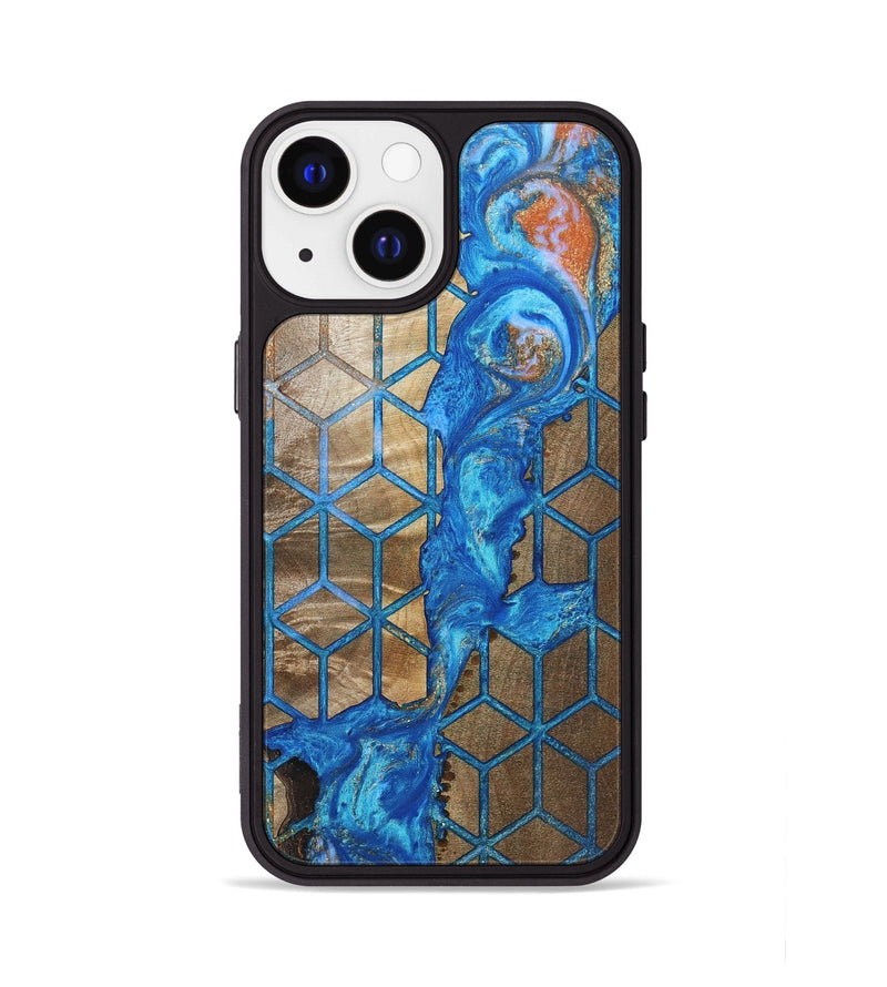 iPhone 13 Wood+Resin Phone Case - Terrance (Pattern, 693680)