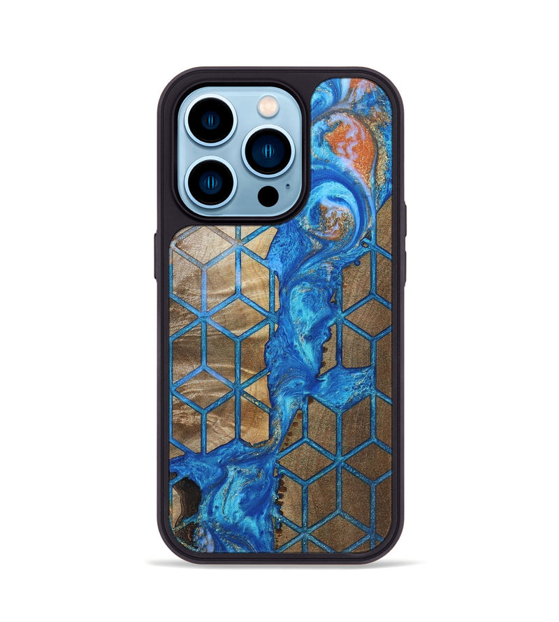 iPhone 14 Pro Wood+Resin Phone Case - Terrance (Pattern, 693680)
