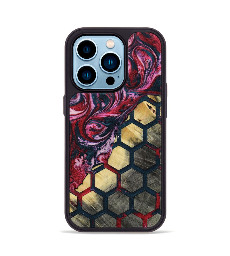 iPhone 14 Pro Wood+Resin Phone Case - Laurie (Pattern, 693681)