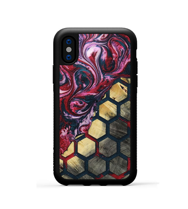 iPhone Xs Wood+Resin Phone Case - Laurie (Pattern, 693681)