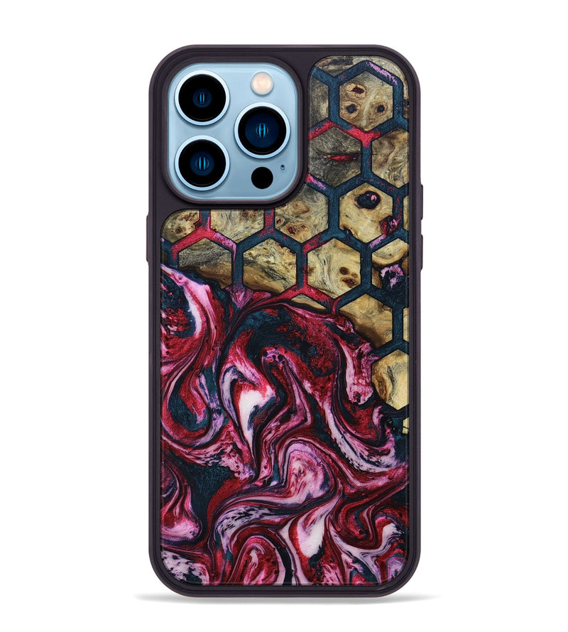 iPhone 14 Pro Max Wood+Resin Phone Case - Jeremiah (Pattern, 693685)