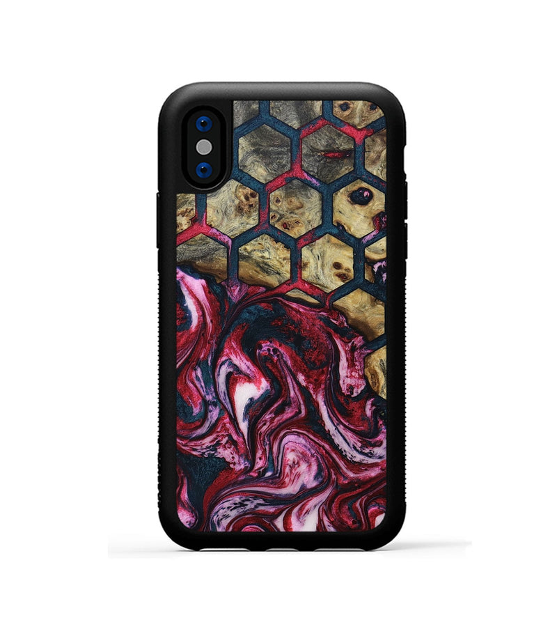iPhone Xs Wood+Resin Phone Case - Jeremiah (Pattern, 693685)