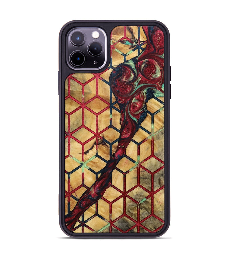 iPhone 11 Pro Max Wood+Resin Phone Case - Gwendolyn (Pattern, 693686)