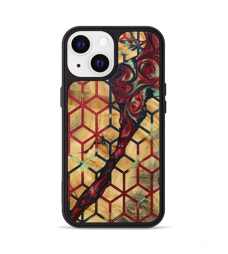 iPhone 13 Wood+Resin Phone Case - Gwendolyn (Pattern, 693686)