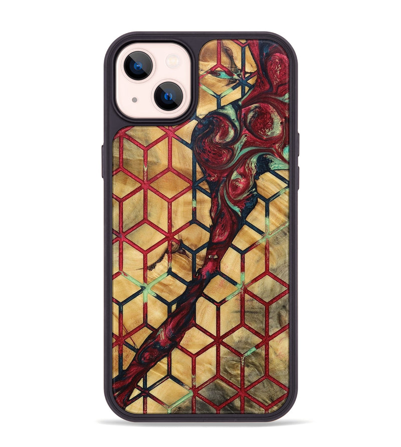 iPhone 14 Plus Wood+Resin Phone Case - Gwendolyn (Pattern, 693686)