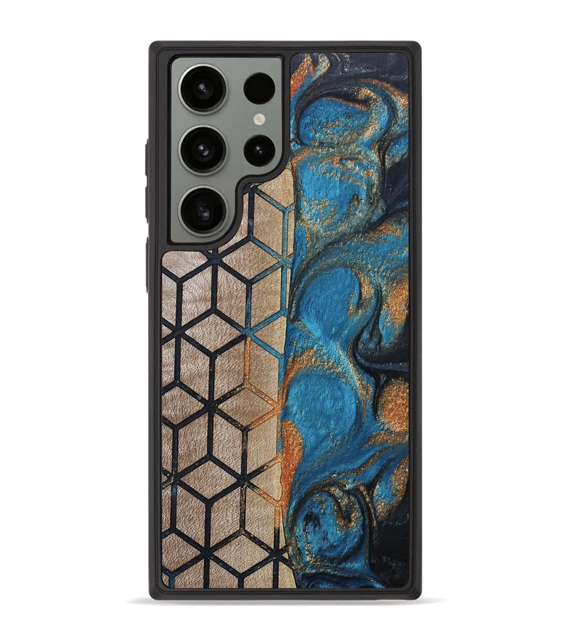 Galaxy S23 Ultra Wood+Resin Phone Case - Jennie (Pattern, 693695)