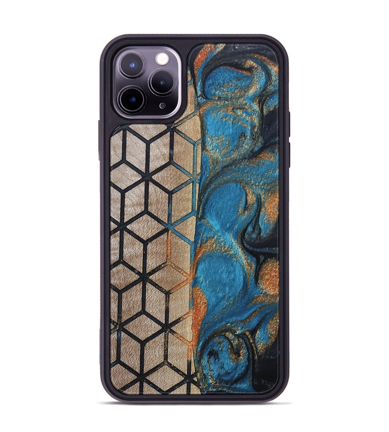 iPhone 11 Pro Max Wood+Resin Phone Case - Jennie (Pattern, 693695)