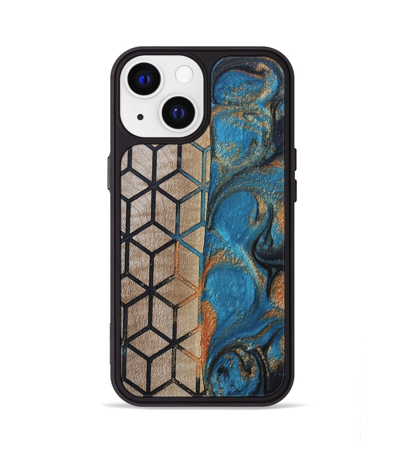 iPhone 13 Wood+Resin Phone Case - Jennie (Pattern, 693695)