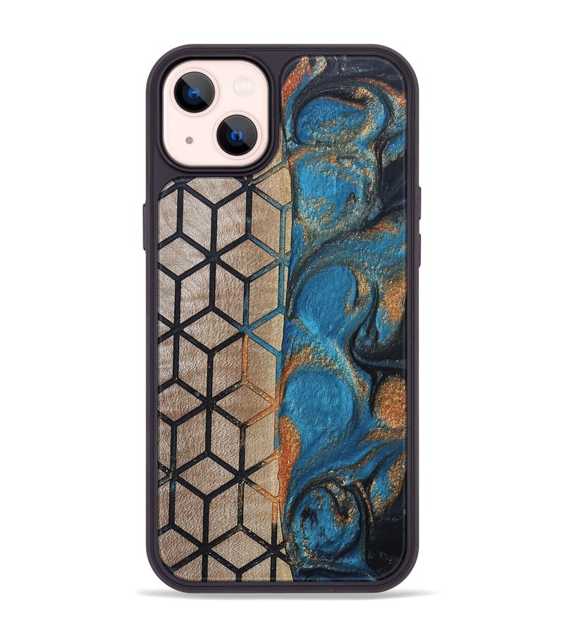 iPhone 14 Plus Wood+Resin Phone Case - Jennie (Pattern, 693695)