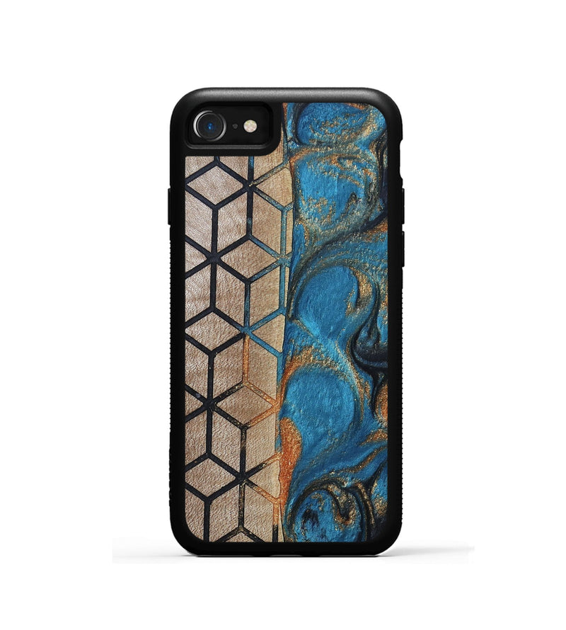 iPhone SE Wood+Resin Phone Case - Jennie (Pattern, 693695)