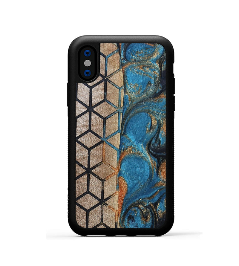 iPhone Xs Wood+Resin Phone Case - Jennie (Pattern, 693695)