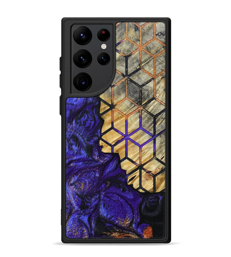 Galaxy S22 Ultra Wood+Resin Phone Case - Roderick (Pattern, 693700)