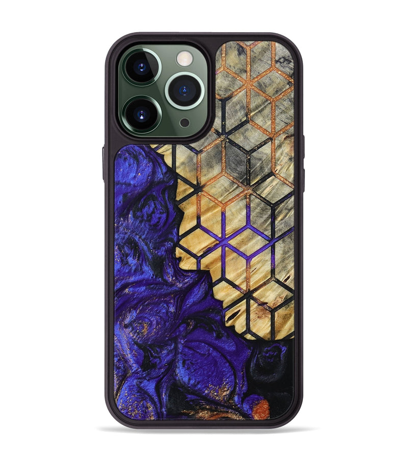 iPhone 13 Pro Max Wood+Resin Phone Case - Roderick (Pattern, 693700)