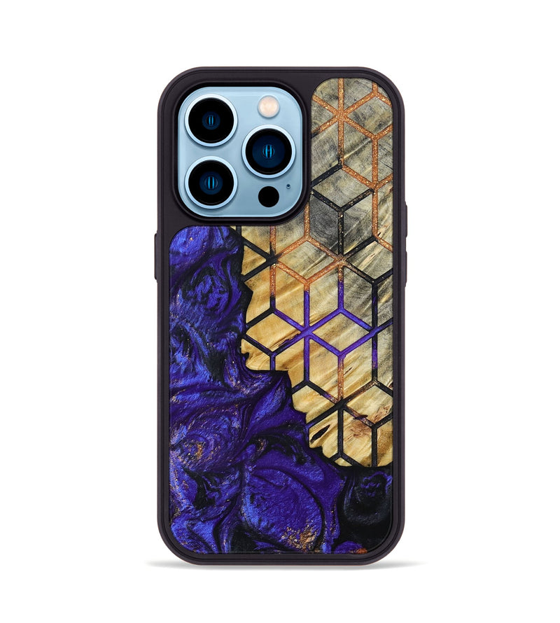 iPhone 14 Pro Wood+Resin Phone Case - Roderick (Pattern, 693700)