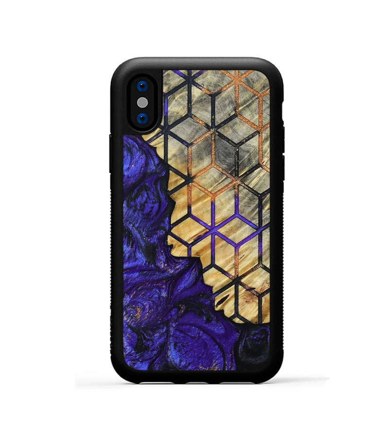 iPhone Xs Wood+Resin Phone Case - Roderick (Pattern, 693700)