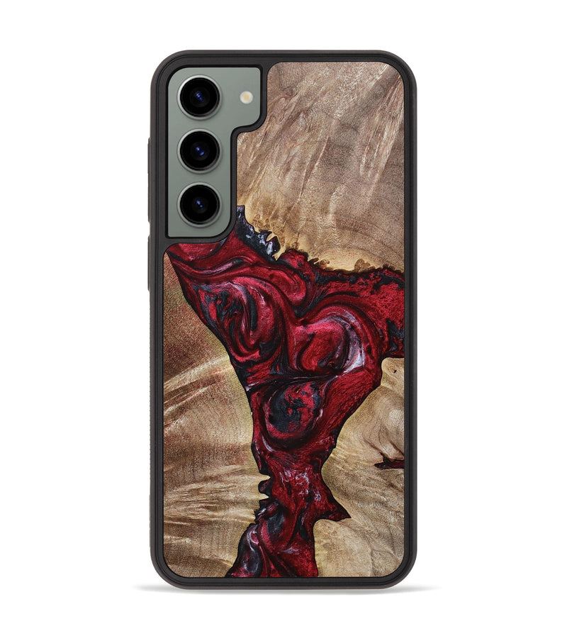 Galaxy S23 Plus Wood+Resin Phone Case - Aleah (Red, 693721)