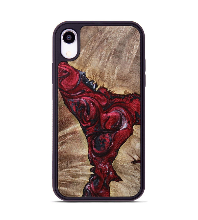 iPhone Xr Wood+Resin Phone Case - Aleah (Red, 693721)